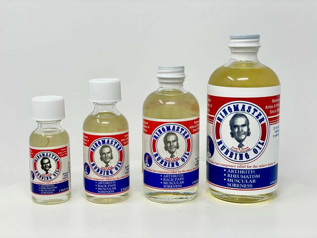 Ringmaster Rubbing Oil - 1oz, 2oz, 4oz, and 8oz bottles